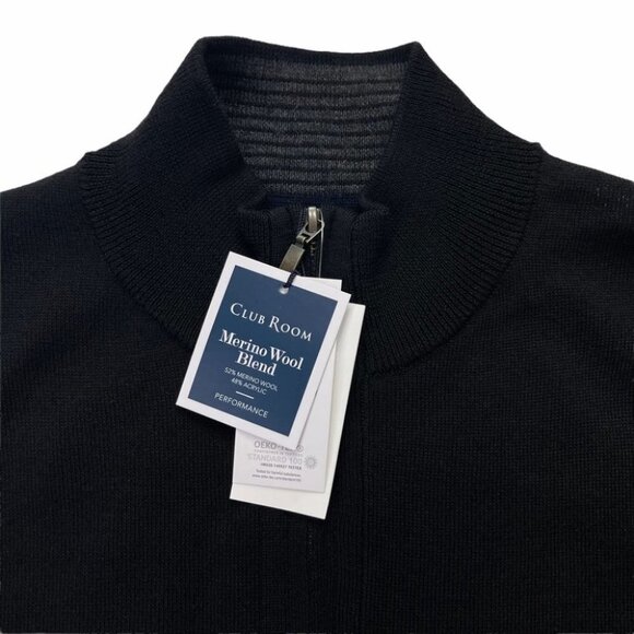 Club Room 1/4 Zip Merino Wool Blend Mens Pullover - Picture 5 of 11